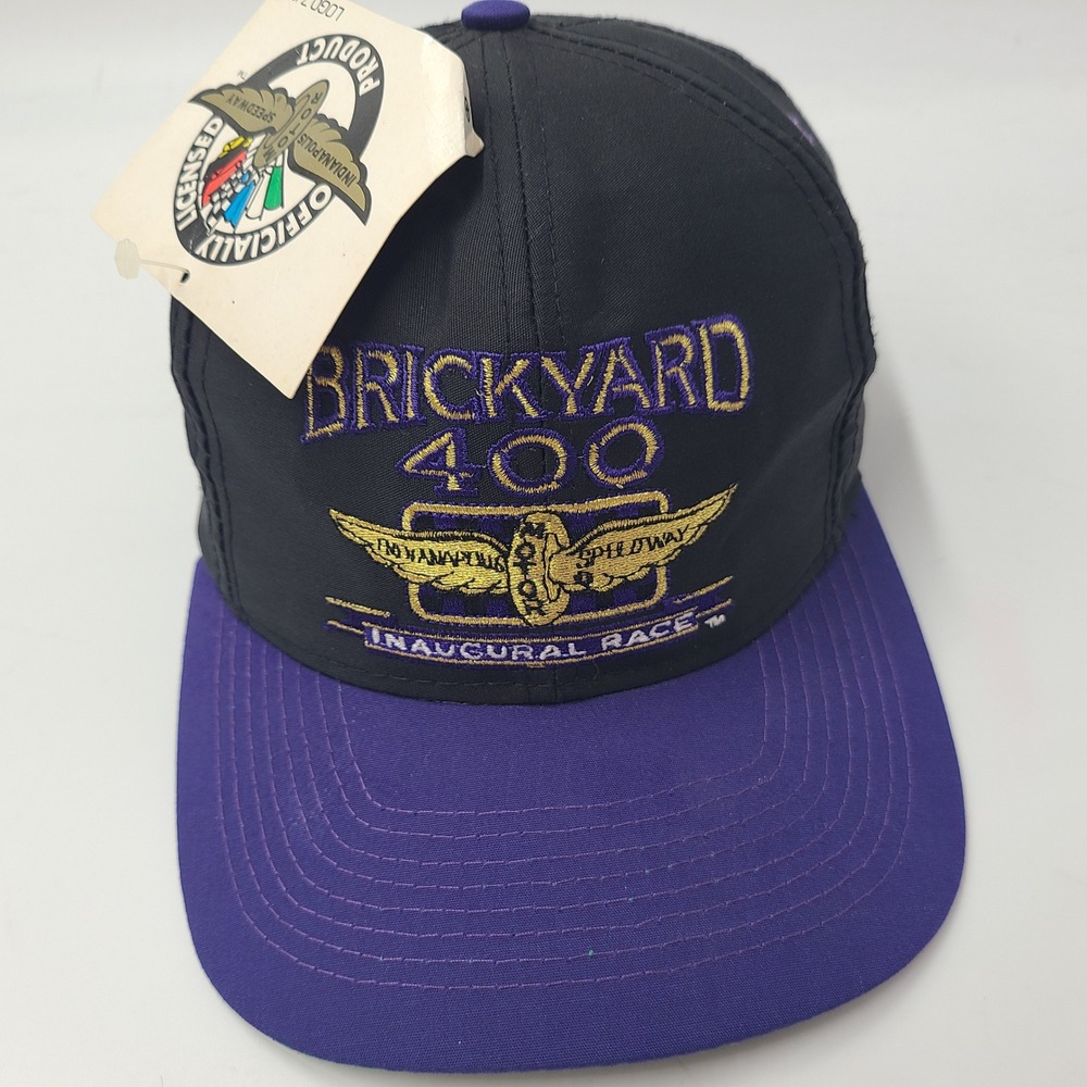 Vintage Brickyard 400 Hat Snapback Black Purple NASCAR 1994 Inaugural‎ Race Men